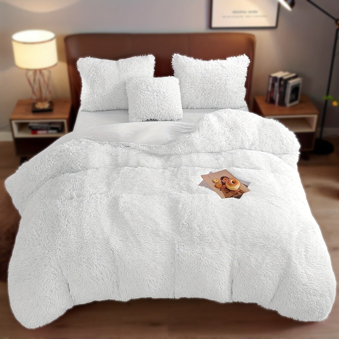 4PCs Plush Duvet Cover Set Luxury Ultra Soft Velvet Duvet - www.Shopthatapp.com