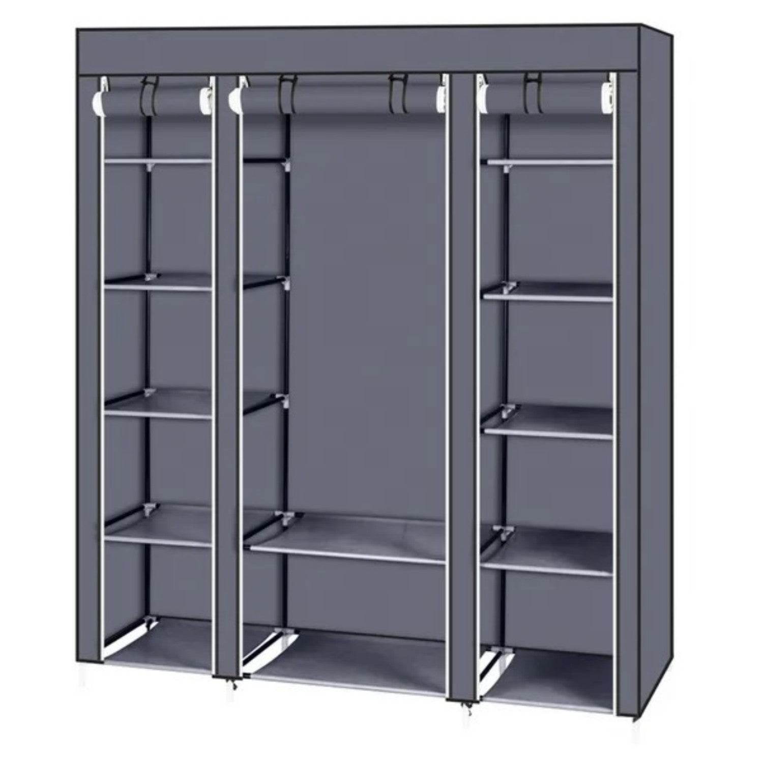 69 Portable Clothes Closet Wardrobe Storage Organizer With Non - www.Shopthatapp.com