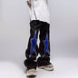 Five-pointed Star Embroidery Denim Horn Loose Straight Casual All-match Mop Jeans Baggy Trousers Men - www.Shopthatapp.com