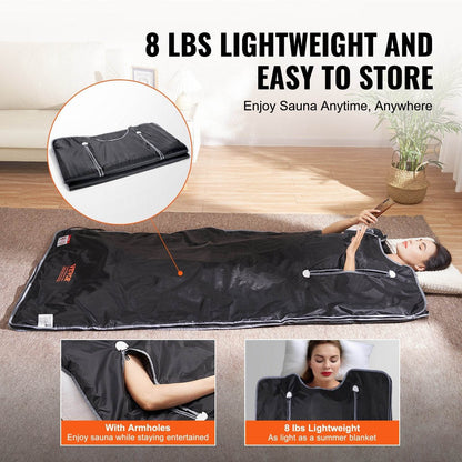VEVOR Sauna Blanket For Detoxification, Portable Far Infrared Sauna For Home - www.Shopthatapp.com