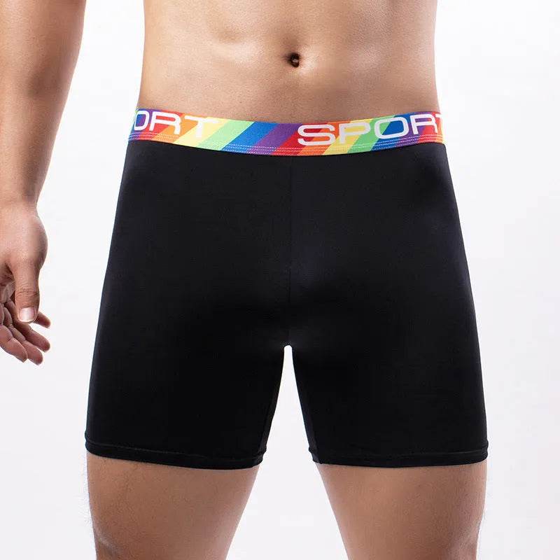 Summer Sports Spandex Plain Boxer Short Underwear for Men - www.Shopthatapp.com
