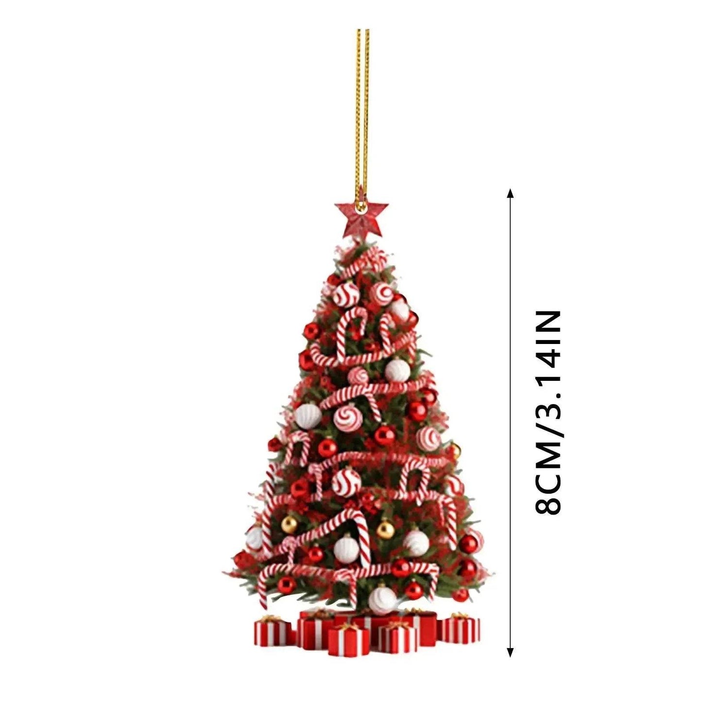 Christmas Tree Pendant Holiday Decoration Acrylic Flat Decorations - www.Shopthatapp.com
