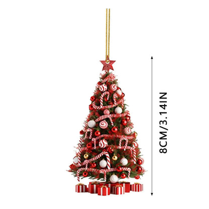 Christmas Tree Pendant Holiday Decoration Acrylic Flat Decorations - www.Shopthatapp.com