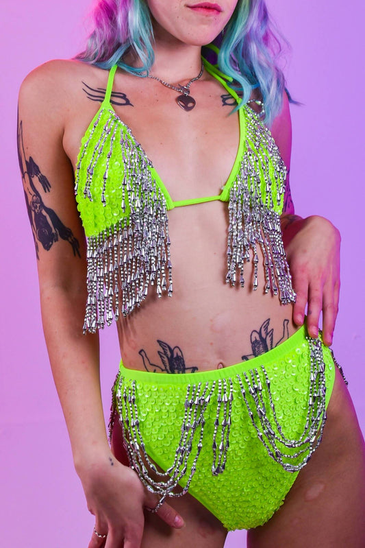 Ensemble bikini Mandy vert fluo