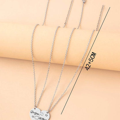 2 PCS mother Daughter Necklace gift idea Puzzle Necklace - www.Shopthatapp.com