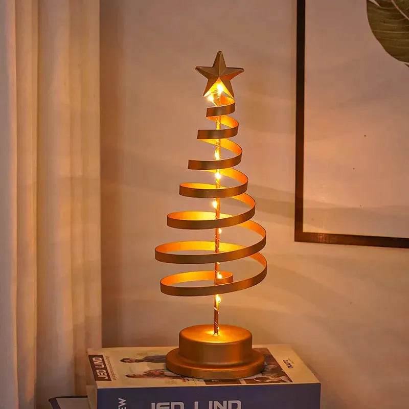 Spiral LED Light Christmas Tree Decoration Night Light Ornaments - www.Shopthatapp.com