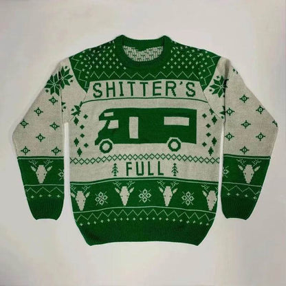 Pullover Crewneck Jacquard Christmas Sweater - www.Shopthatapp.com