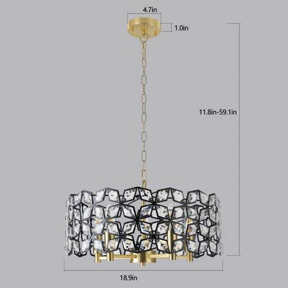 Modern Crystal Chandelier, Suitable For Living Room Round Crystal Lamp Luxury Home Decoration Lamps - www.Shopthatapp.com
