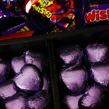 Cadbury Heroes Signature Chocolate Bouquet With Purple Roses-Food and beverage-www.Shopthatapp.com-HamperWell