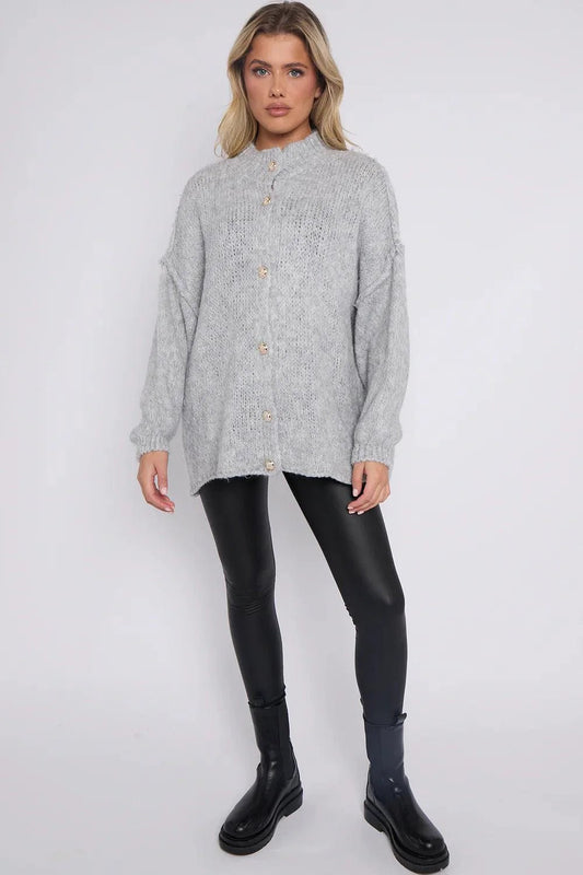 Pull à manches bouffantes et boutons Calista