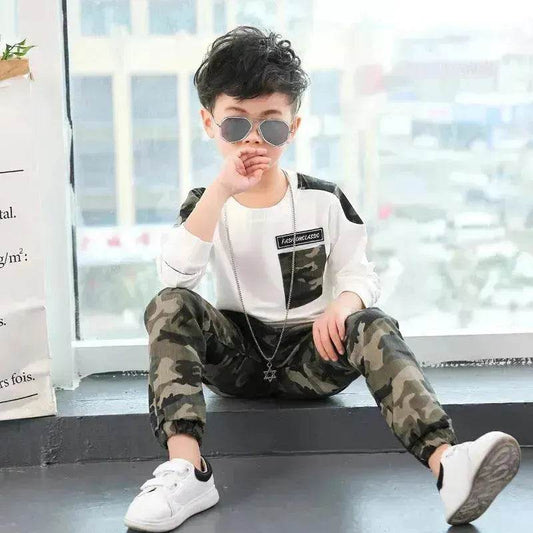 Camouflage long sleeve kids suit for Baby Boys - www.Shopthatapp.com