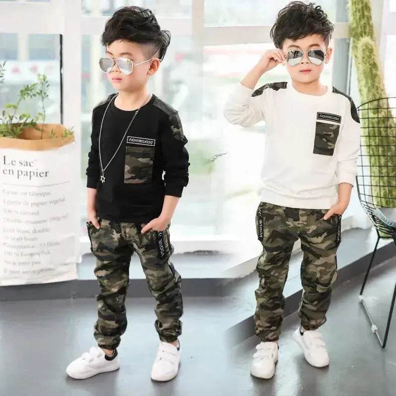 Camouflage long sleeve kids suit for Baby Boys - www.Shopthatapp.com