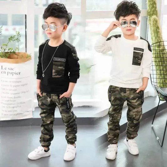 Camouflage long sleeve kids suit for Baby Boys - www.Shopthatapp.com