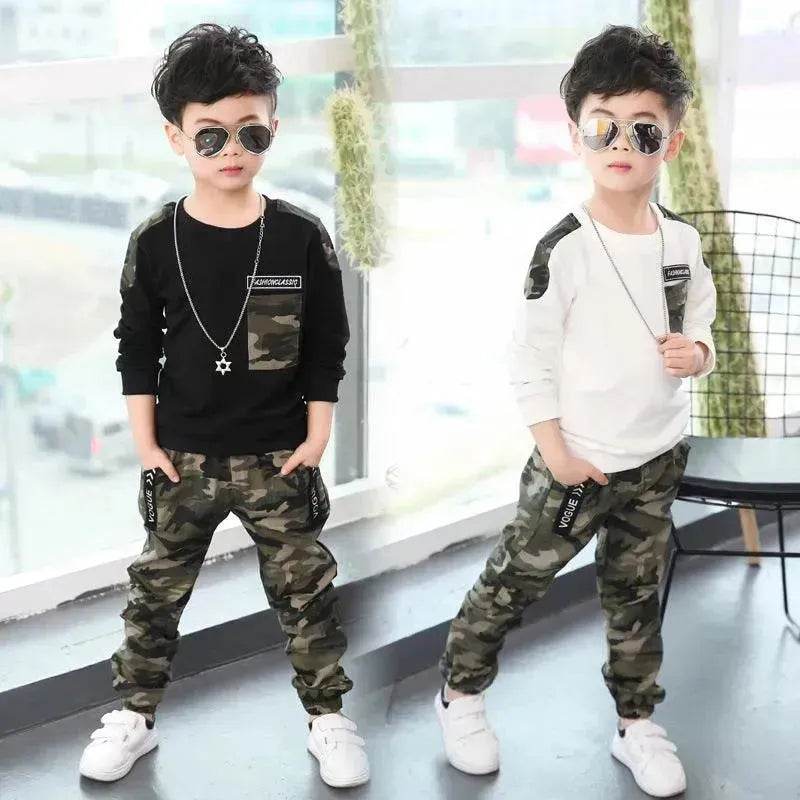 Camouflage long sleeve kids suit for Baby Boys - www.Shopthatapp.com