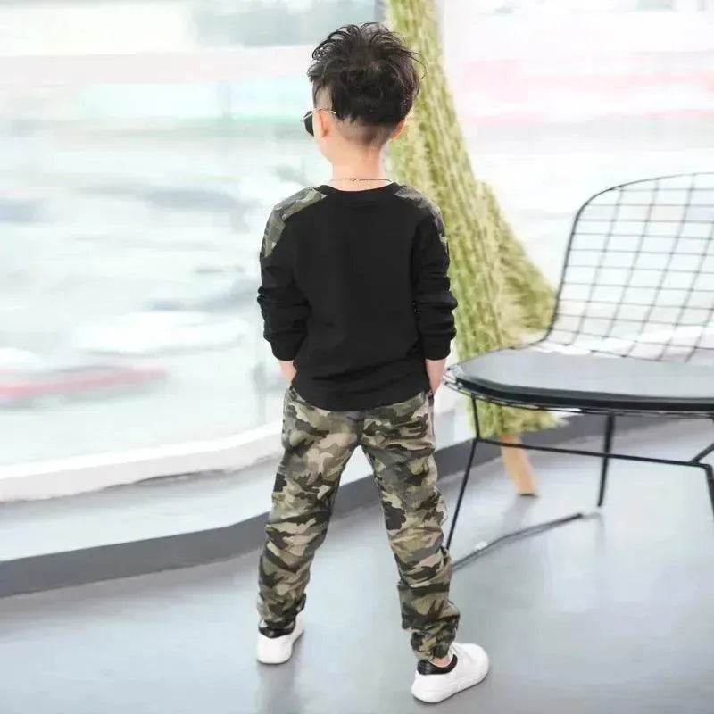Camouflage long sleeve kids suit for Baby Boys - www.Shopthatapp.com