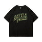 Camouflage Paste Cloth Embroidery Lettered Casual T-shirt - www.Shopthatapp.com
