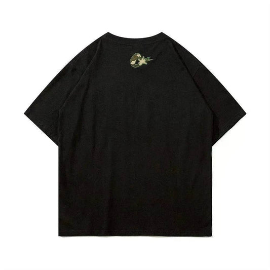 Camouflage Paste Cloth Embroidery Lettered Casual T-shirt - www.Shopthatapp.com