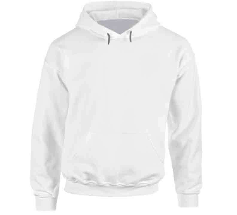 White hoodie featuring a Canada superhero shirt design ideal for cozy casual wear