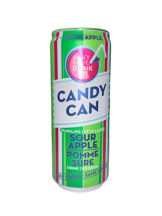 Candy Can Sparkling Sour Apple 330ML - Canadian Edition - www.Shopthatapp.com