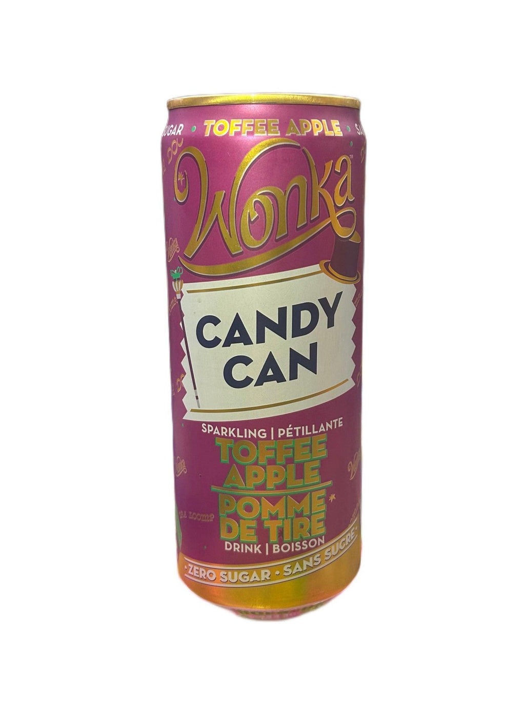 Candy Can Sparkling Wonka Toffee Apple Sugar Free Drink 330ML - Canada Edtion - www.Shopthatapp.com