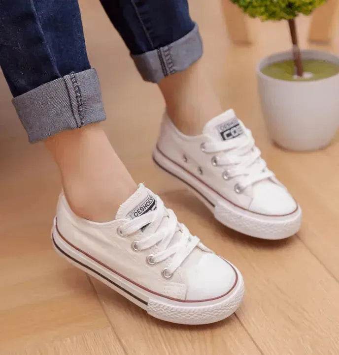 Canvas shoes non-slip casual shoes student parent-child shoes new baby shoes white shoes - www.Shopthatapp.com