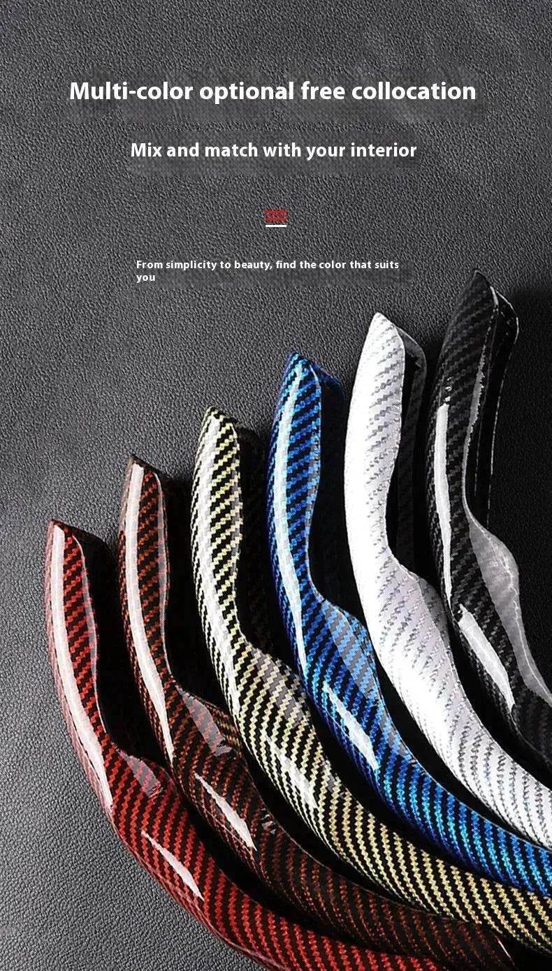 Car Carbon Fiber Pattern Glossy Car Steering Wheel Cover - www.Shopthatapp.com