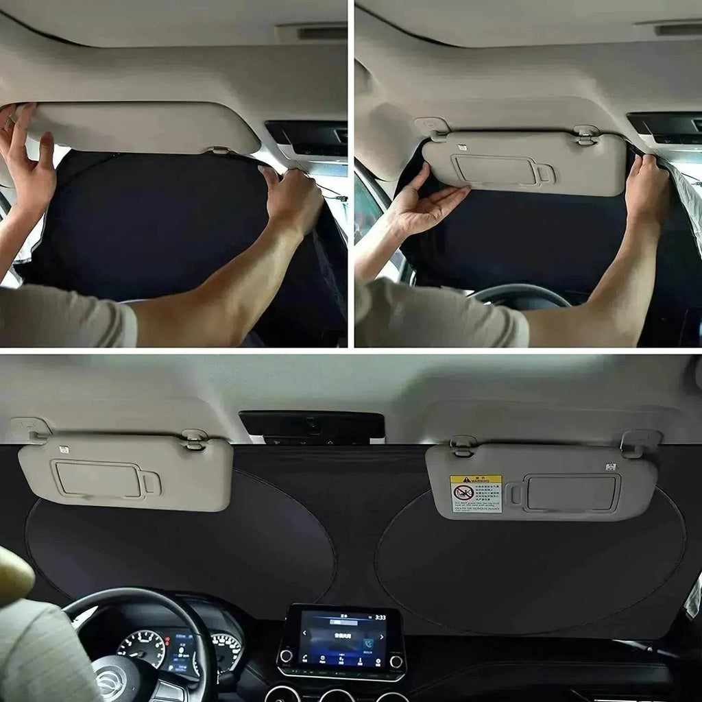 Car Sun Block Sunscreen Heat Insulation Silver Tape Sun Block - www.Shopthatapp.com