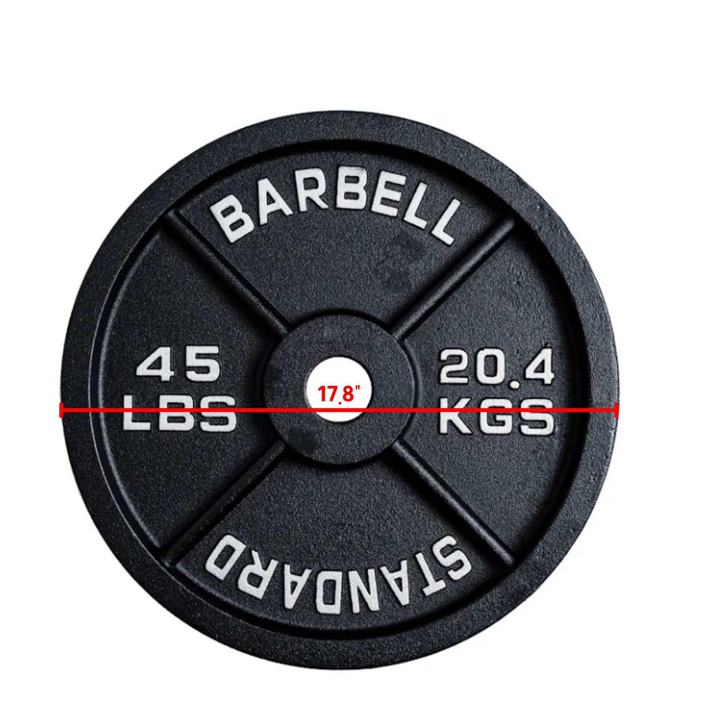 Gewichtsscheiben aus Gusseisen – Standard, Olympisch in Pfund, Kilogramm