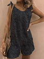 Casual And Sweet Lace Bow Shoulder Strap Jumpsuit - www.Shopthatapp.com