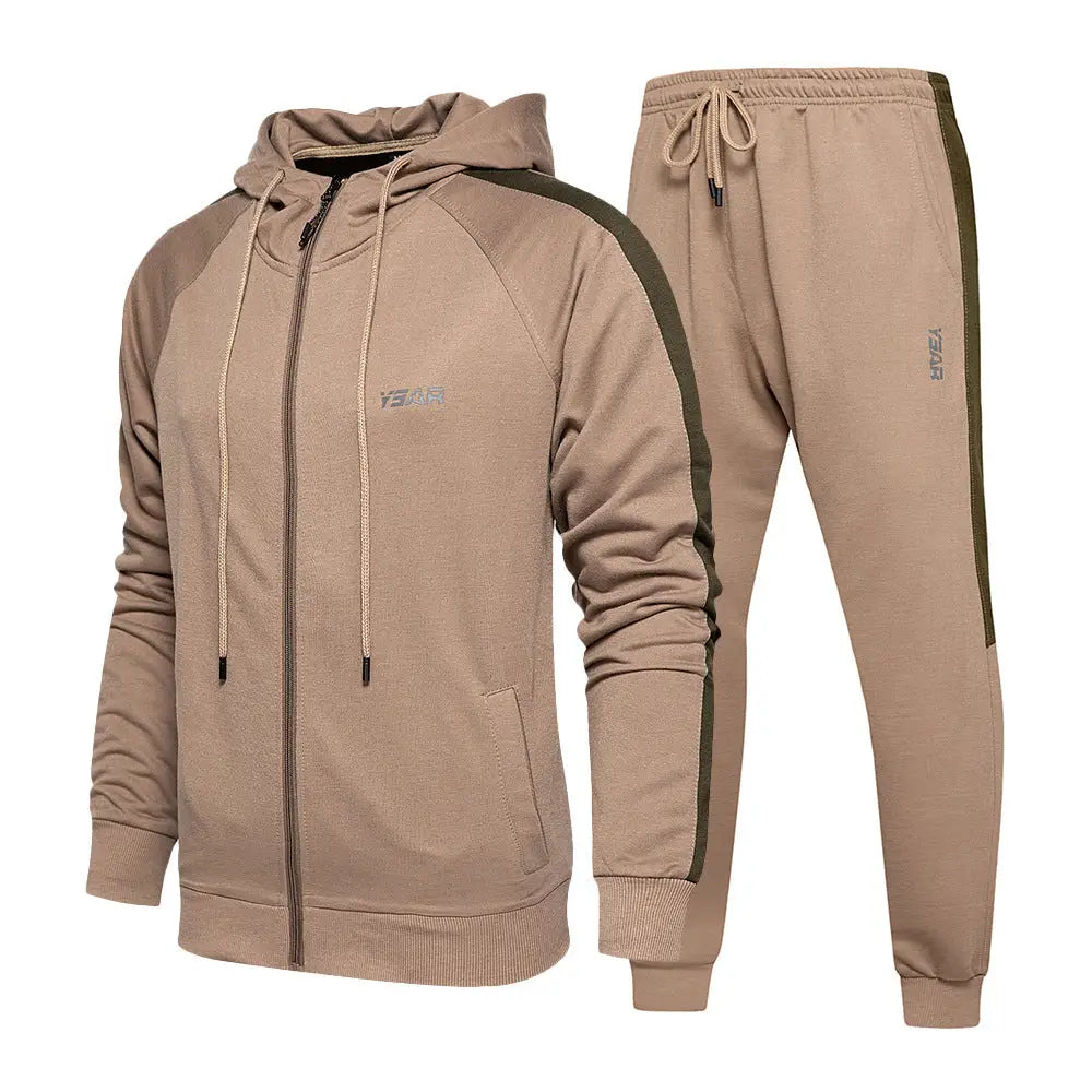 Casual Fashion Hooded Start Sweatshirt Suit Men - www.Shopthatapp.com