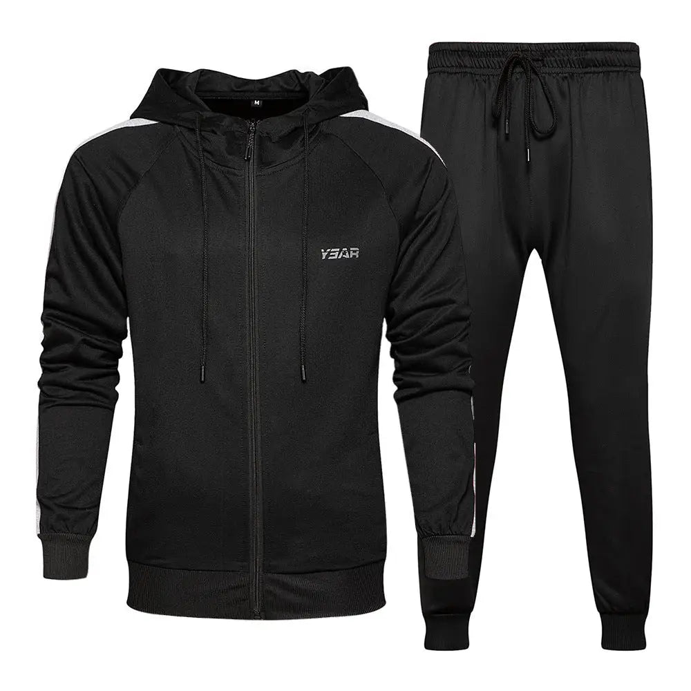 Casual Fashion Hooded Start Sweatshirt Suit Men - www.Shopthatapp.com