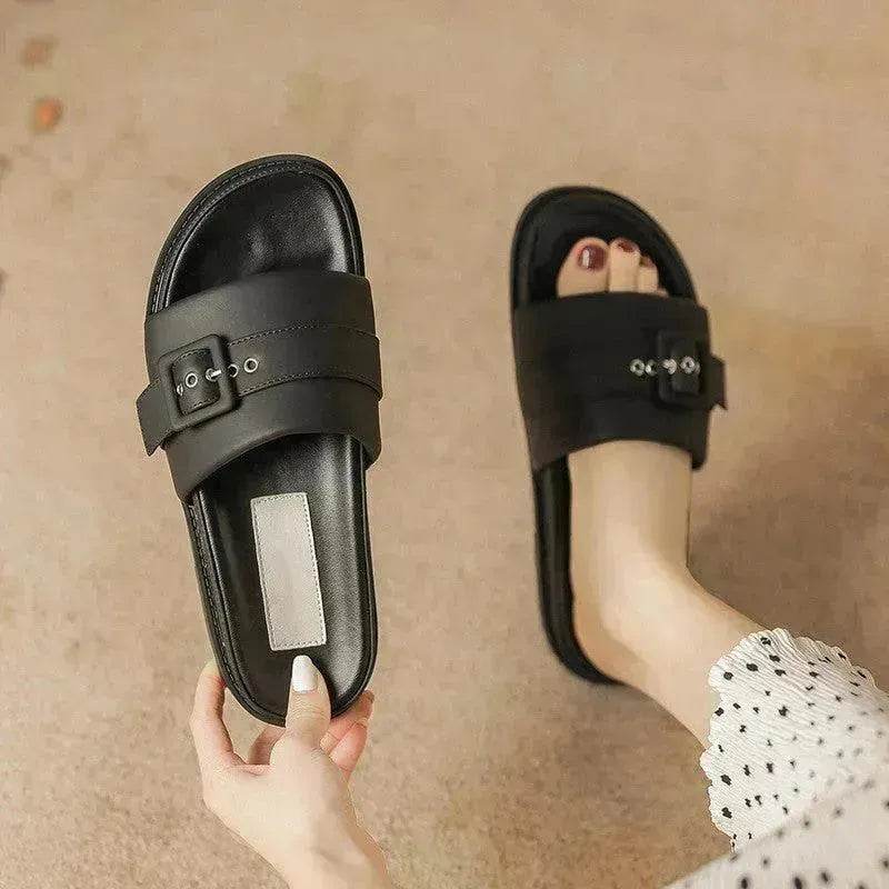 Casual  Flat Thick Sole Slippers for Women - www.Shopthatapp.com