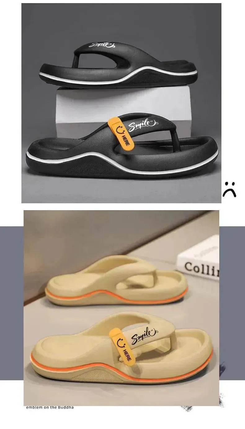 Casual Flip Flops Men's Outer Wear Plus Size All-matching Beach Shoes Men's Slippers - www.Shopthatapp.com