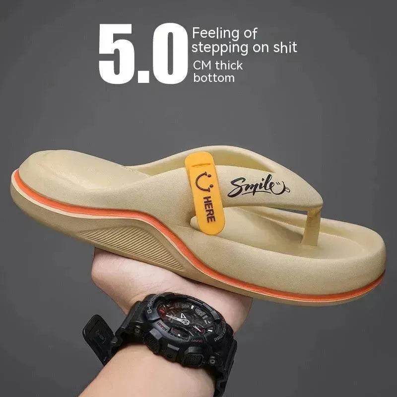 Casual Flip Flops Men's Outer Wear Plus Size All-matching Beach Shoes Men's Slippers - www.Shopthatapp.com