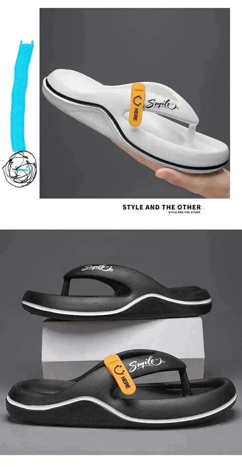 Casual Flip Flops Men's Outer Wear Plus Size All-matching Beach Shoes Men's Slippers - www.Shopthatapp.com