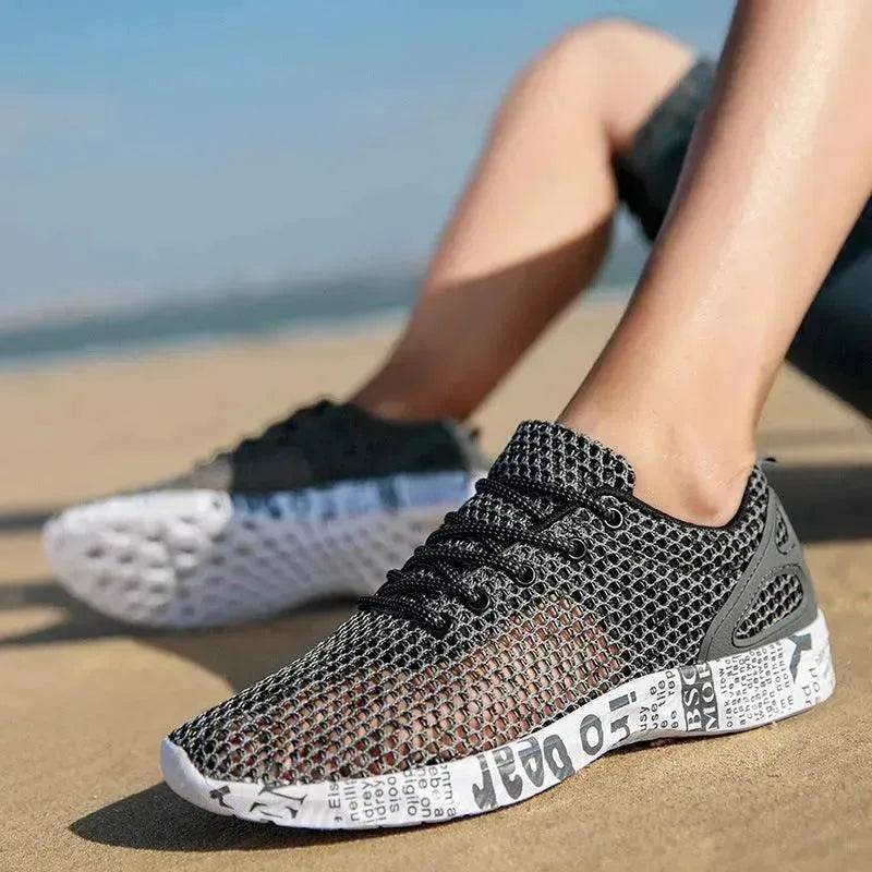 Casual Men's Shoes Breathable Sneakers Match Hollow Lace Board Shoes - www.Shopthatapp.com