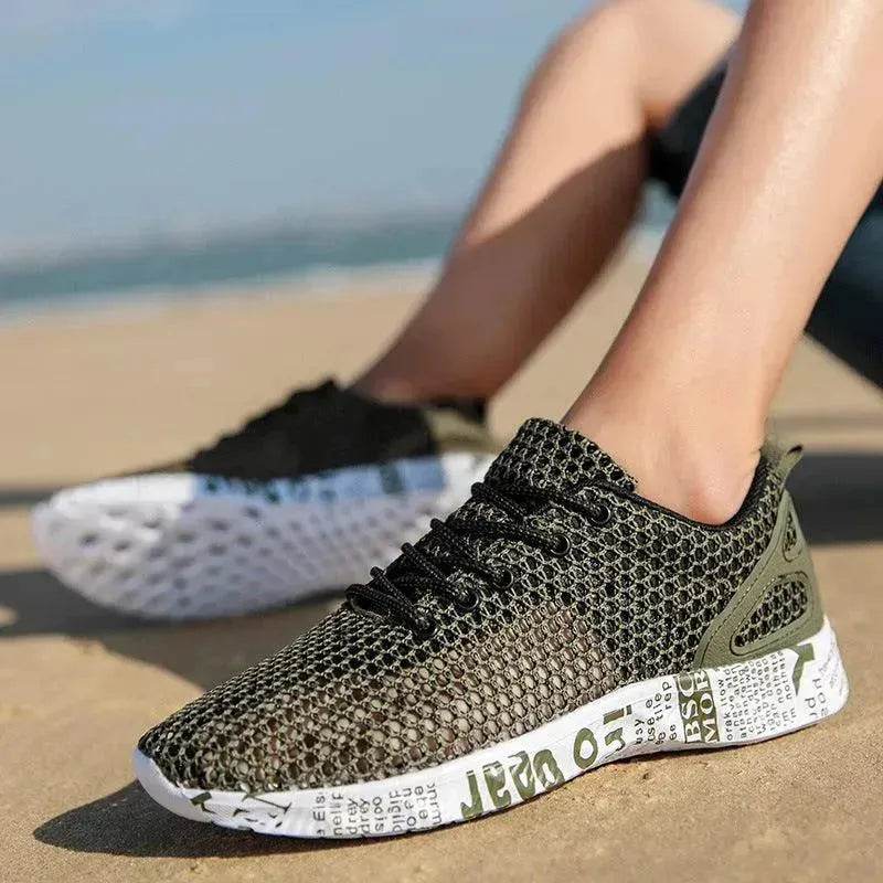 Casual Men's Shoes Breathable Sneakers Match Hollow Lace Board Shoes - www.Shopthatapp.com
