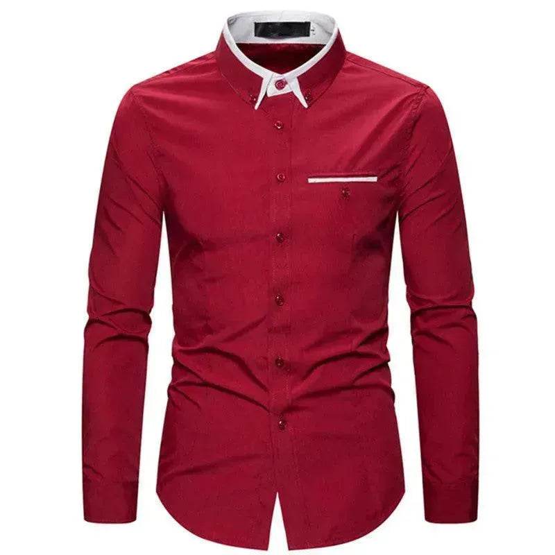 Casual Slim Fit Plus Size Long Sleeve Shirt - www.Shopthatapp.com