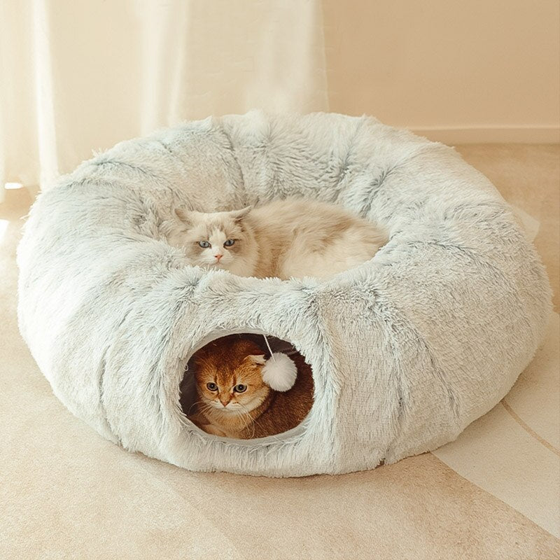 Maison de lit pour chat Donut 2 en 1