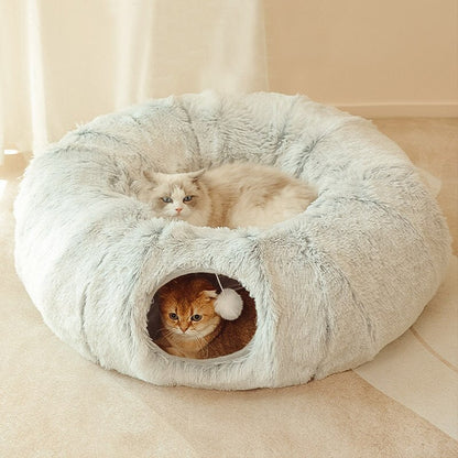 Maison de lit pour chat Donut 2 en 1