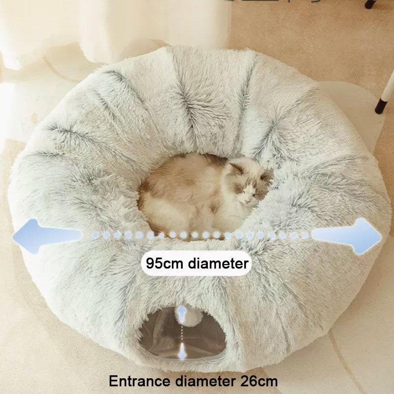 Maison de lit pour chat Donut 2 en 1