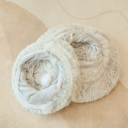 Maison de lit pour chat Donut 2 en 1
