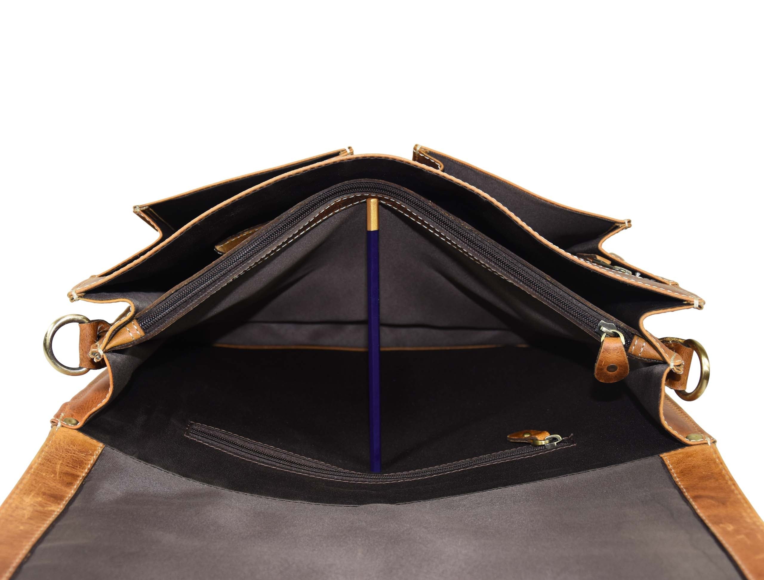 Cavendish Leather Office Bag - Caramel Brown - www.Shopthatapp.com