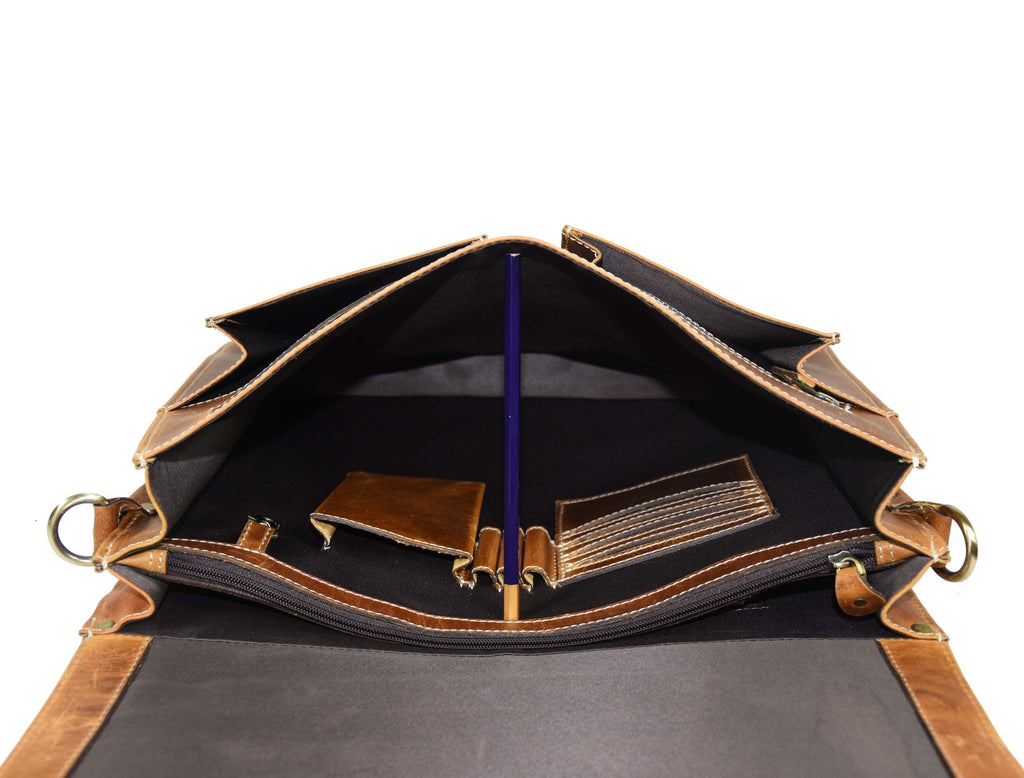 Cavendish Leather Office Bag - Caramel Brown - www.Shopthatapp.com