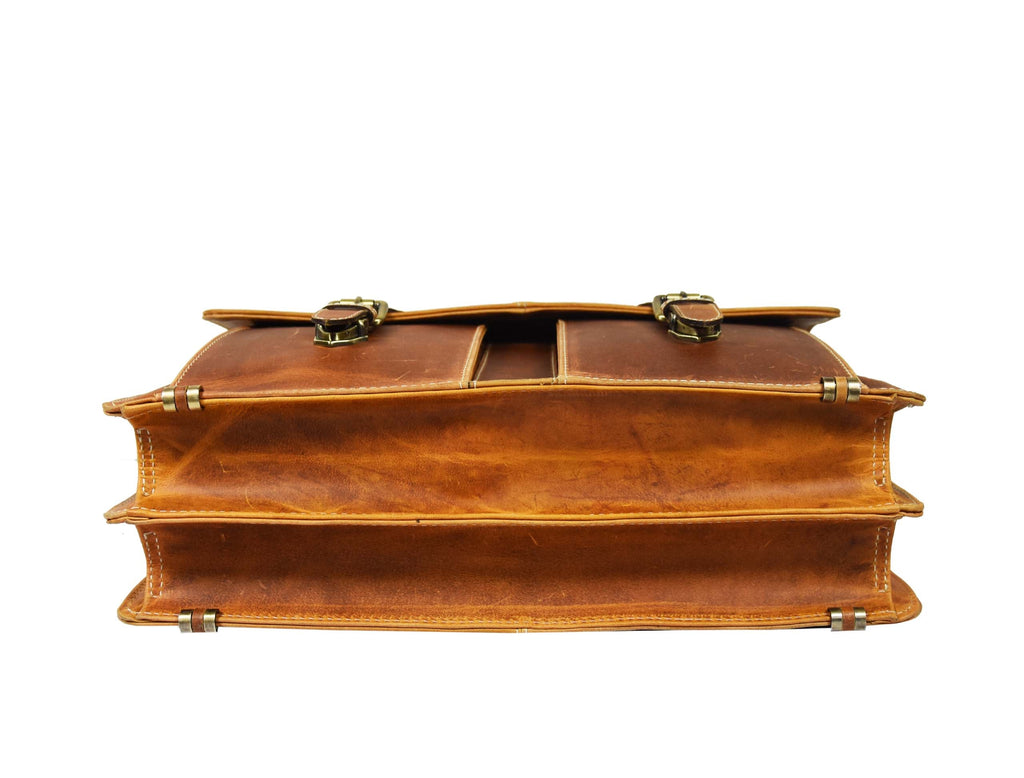 Cavendish Leather Office Bag - Caramel Brown - www.Shopthatapp.com