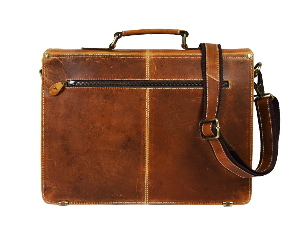 Cavendish Leather Office Bag - Caramel Brown - www.Shopthatapp.com