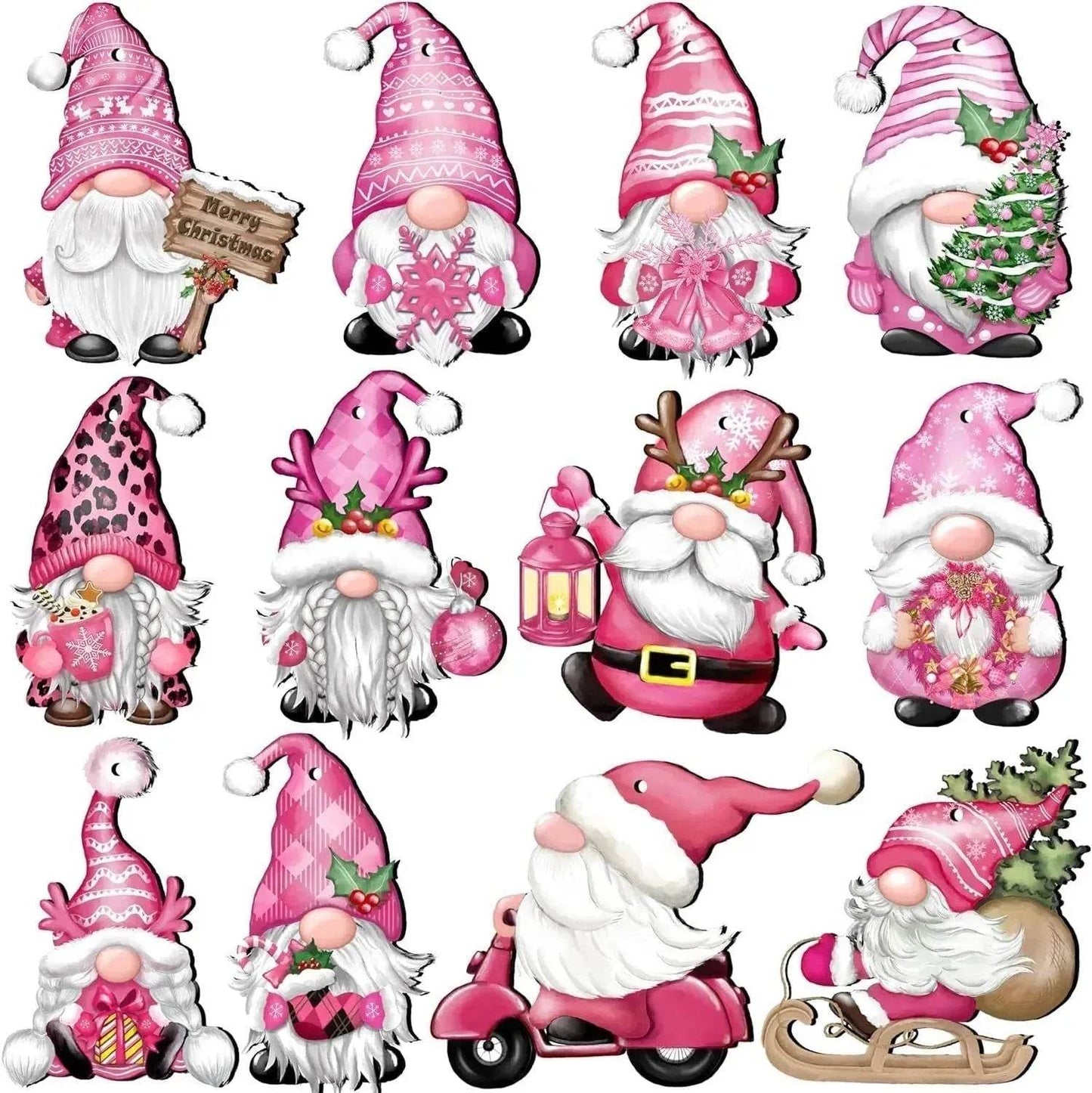24 PCs Christmas Wooden Hanging Ornaments - www.Shopthatapp.com