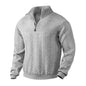 Casual Autumn Winter Half Zip Stand Collar Pullover Sweater top  Men - www.Shopthatapp.com