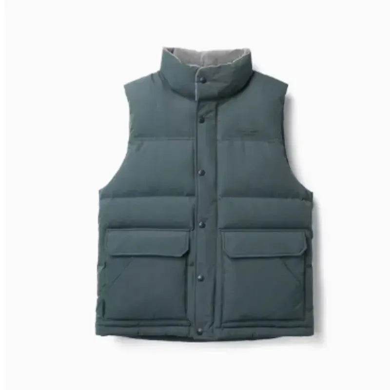 Winter Sleeveless Duck Down Windproof Vest Down Jacket Coat for men - www.Shopthatapp.com