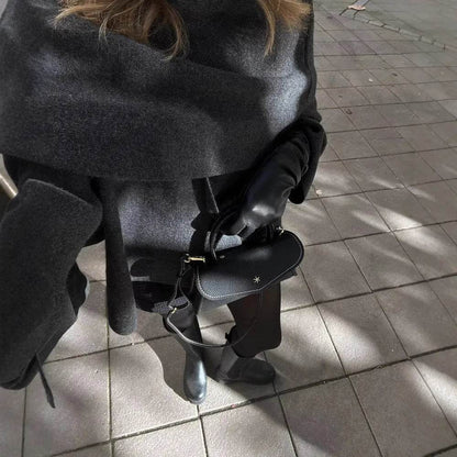 Women Solid Fashionable Cozy Scarf Winter Coat Jacket - www.Shopthatapp.com